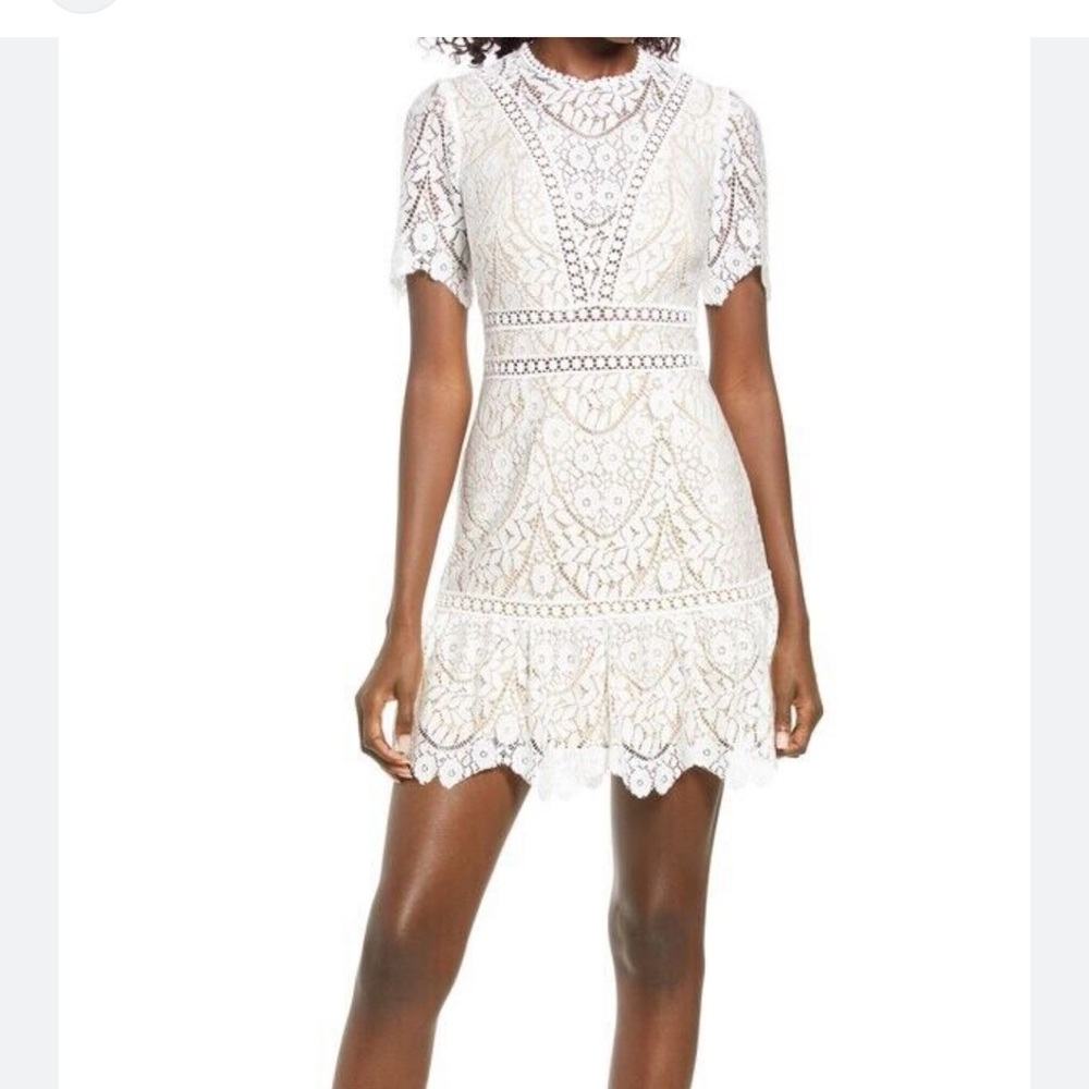 Darian white lace dress